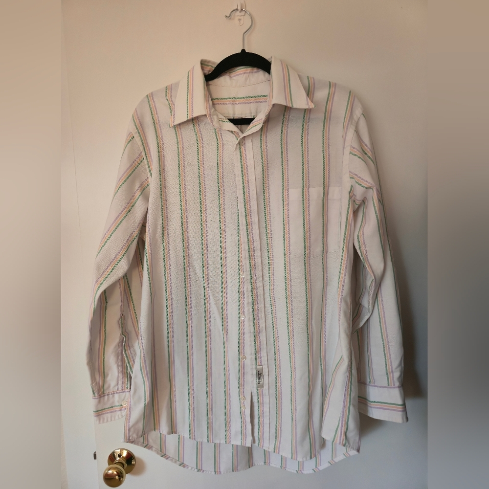 Classic Striped Men's Button Down Shirt